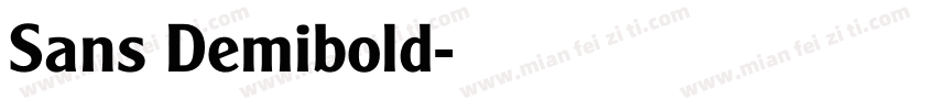 Sans Demibold字体转换